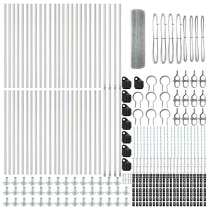 Stängselstolpe Silver 100 x 0,8 m (16 x 16 mm nät) Stål