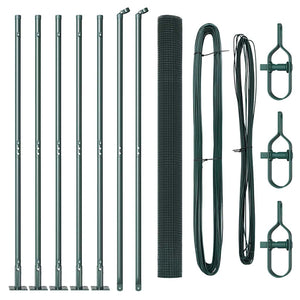 Stängselstolpe Grön 10 x 1,6 m (16 x 16 mm nät) Stål och PVC