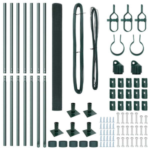 Stängselstolpe Grön 10 x 1,6 m (16 x 16 mm nät) Stål och PVC