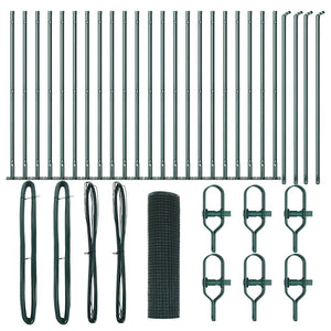 Stängselstolpe Grön 50 x 0,8 m (25 x 25 mm nät) Stål och PVC