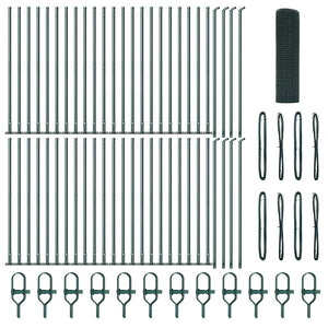 Stängselstolpe Grön 100 x 0,4 m (19 x 19 mm nät) Stål och PVC