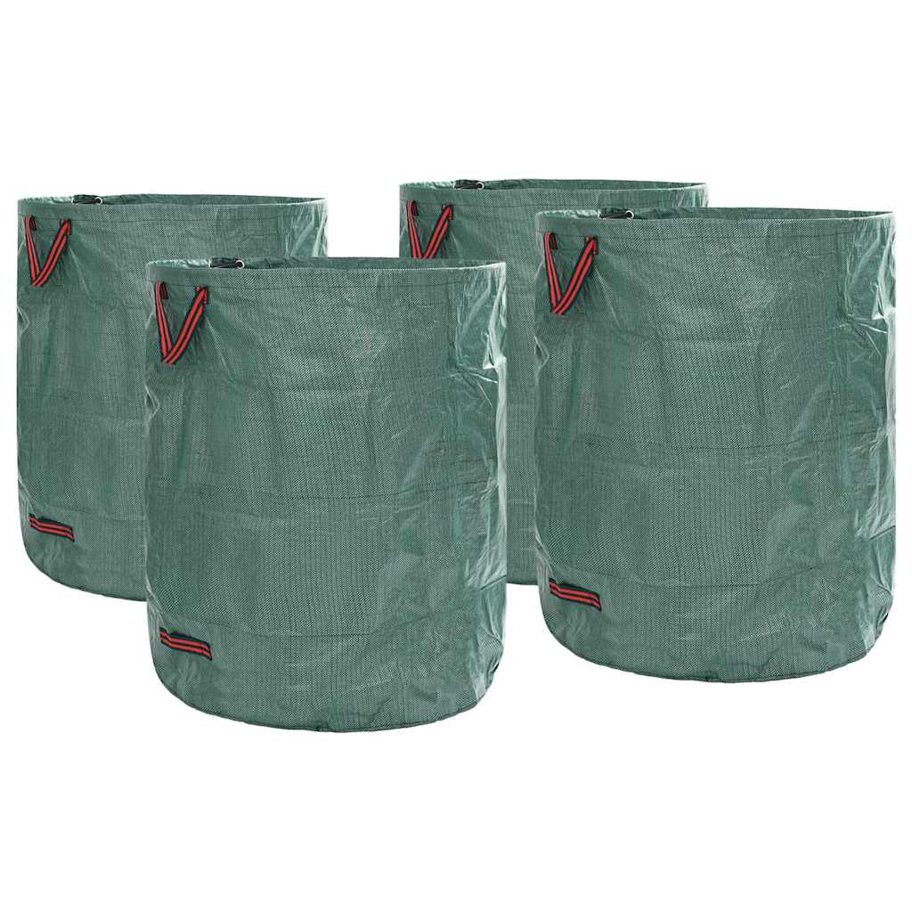 Trädgårdsavfallspåsar 4 st 500 l Grön Polypropylen