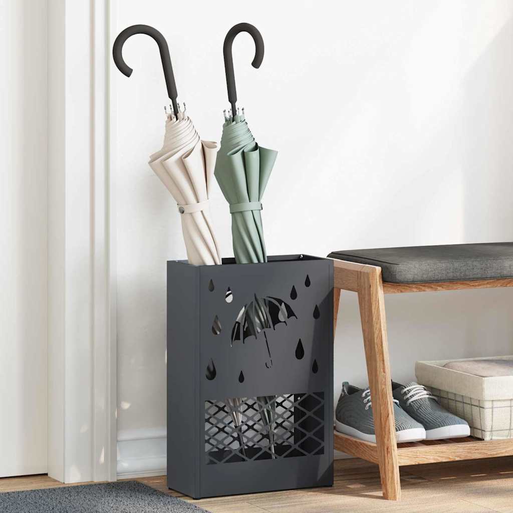 Regn Paraplyställ Antracit 28 x 12 x 41 cm Stål