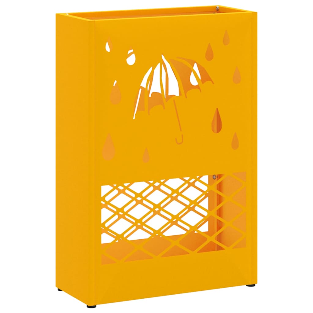 Regn Paraplyställ Senapsgul 28 x 12 x 41 cm Stål