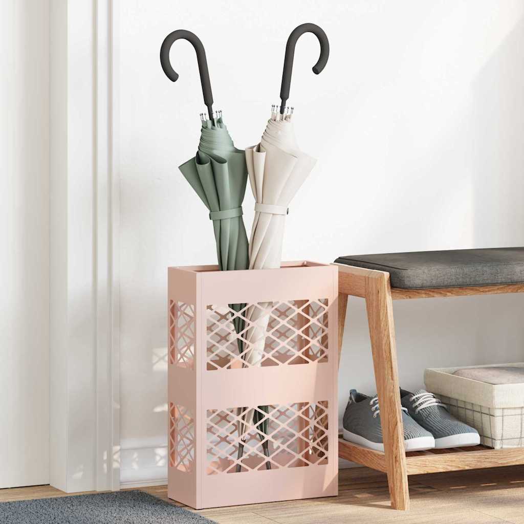 Regn Paraplyställ Rosa 28 x 12 x 41 cm Stål