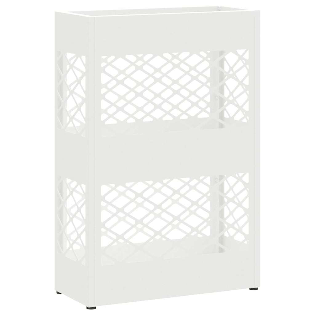 Regn Paraplyställ Vit 28 x 12 x 41 cm Stål