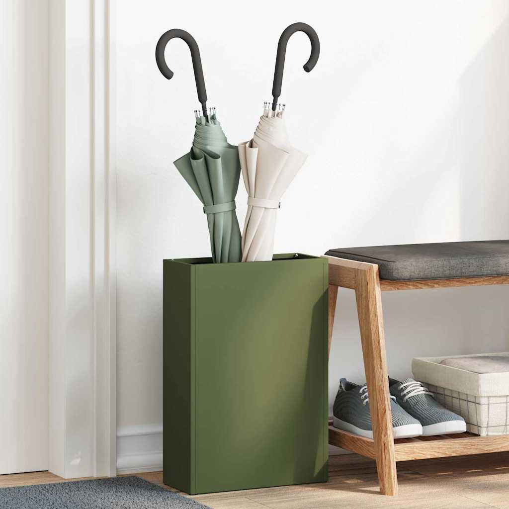 Regn Paraplyställ Olivgrön 28 x 12 x 41 cm Stål