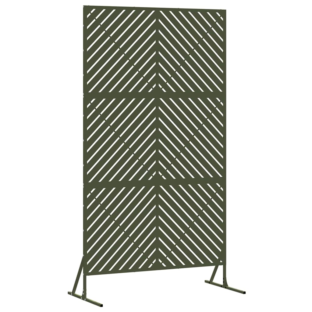 Avskärmningsskärm 100 x 50 x 180 cm Stål Olivgrön