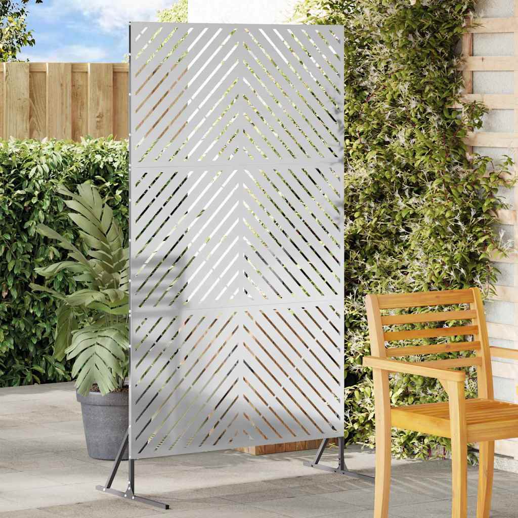 Avskärmningsskärm 100 x 50 x 180 cm Galvaniserat stål Silver
