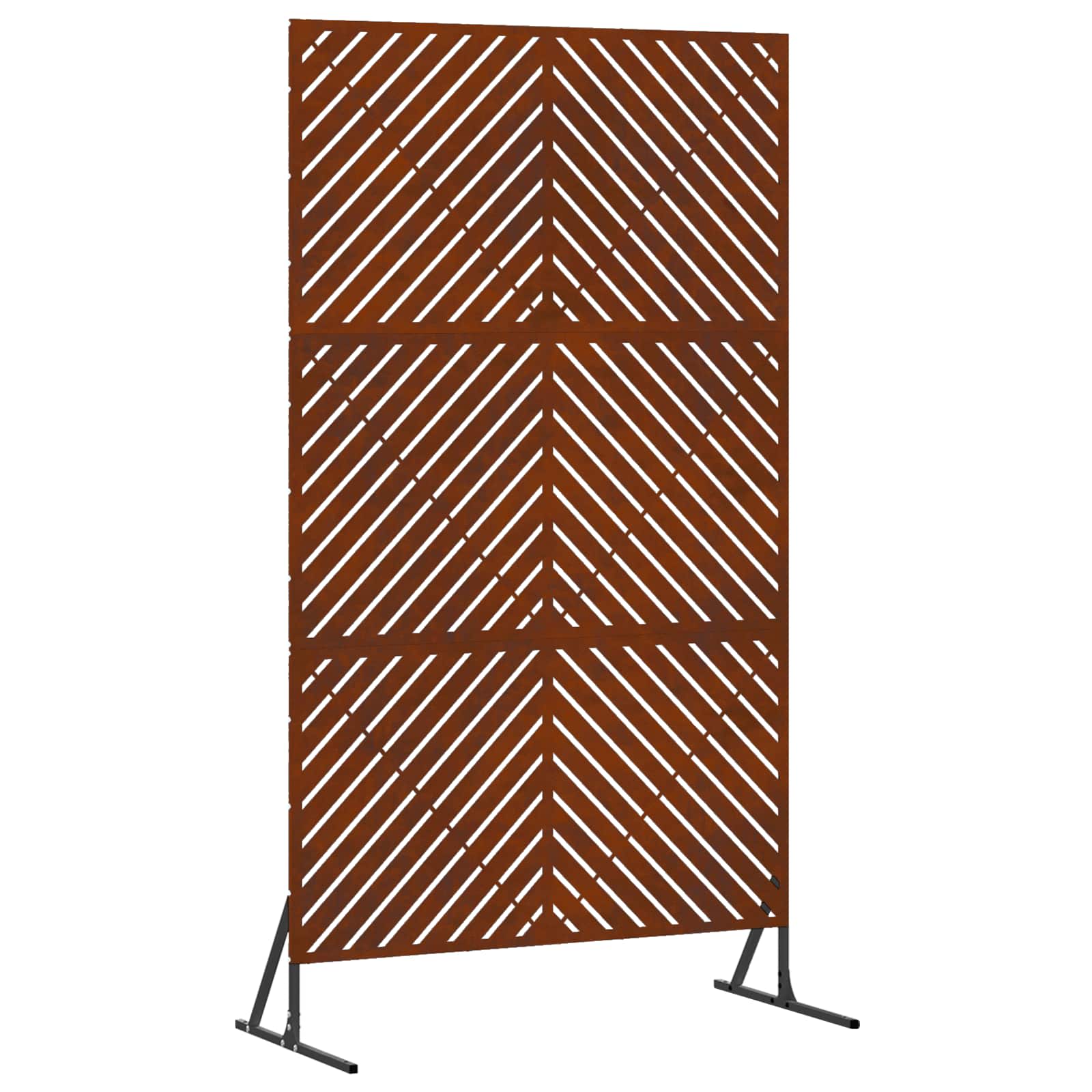 Avskärmningsskärm 100 x 50 x 180 cm Väderbeständig stål Rostig