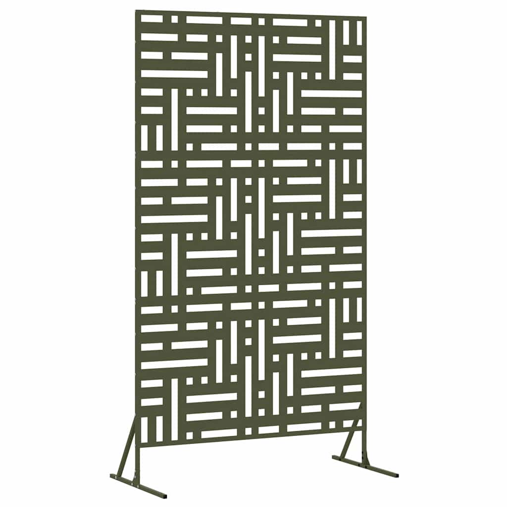 Avskärmningsskärm 100 x 50 x 180 cm Stål Olivgrön