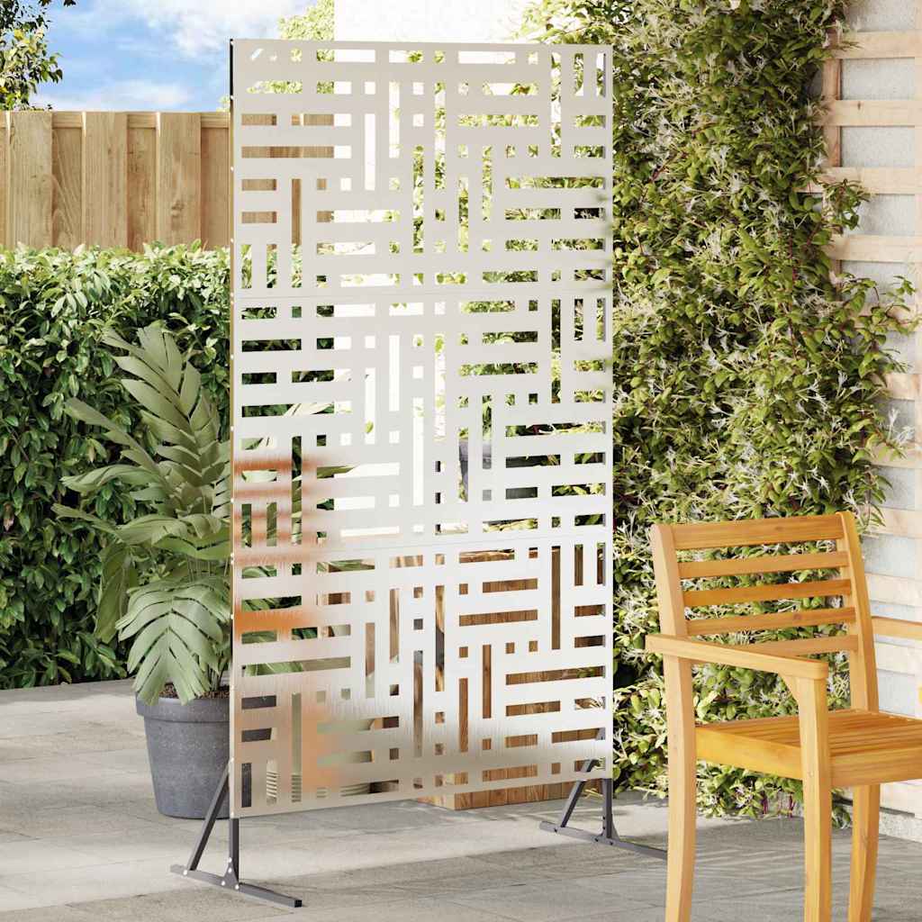 Avskärmningsskärm 100 x 50 x 180 cm Rostfritt stål Silver