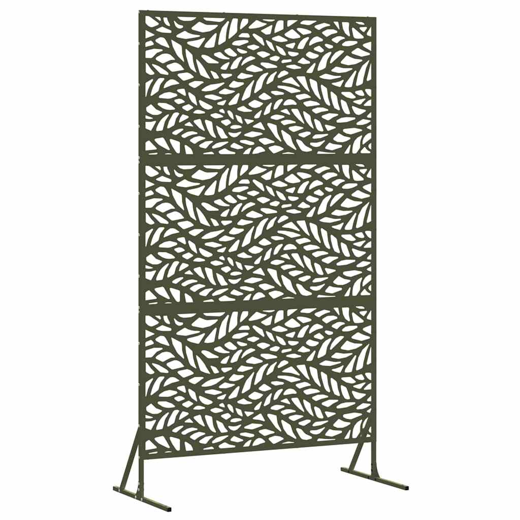 Avskärmningsskärm 100 x 50 x 180 cm Stål Olivgrön