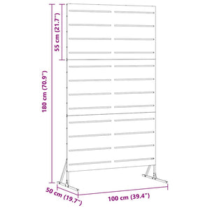 Avskärmningsskärm Antracit 100 x 50 x 180 cm Stål