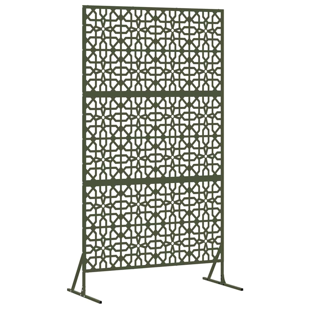 Avskärmningsskärm 100 x 50 x 180 cm Stål Olivgrön