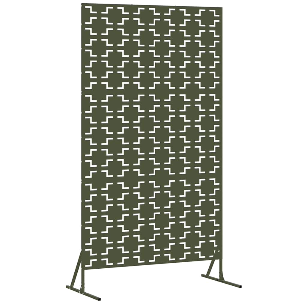 Avskärmningsskärm 100 x 50 x 180 cm Stål Olivgrön