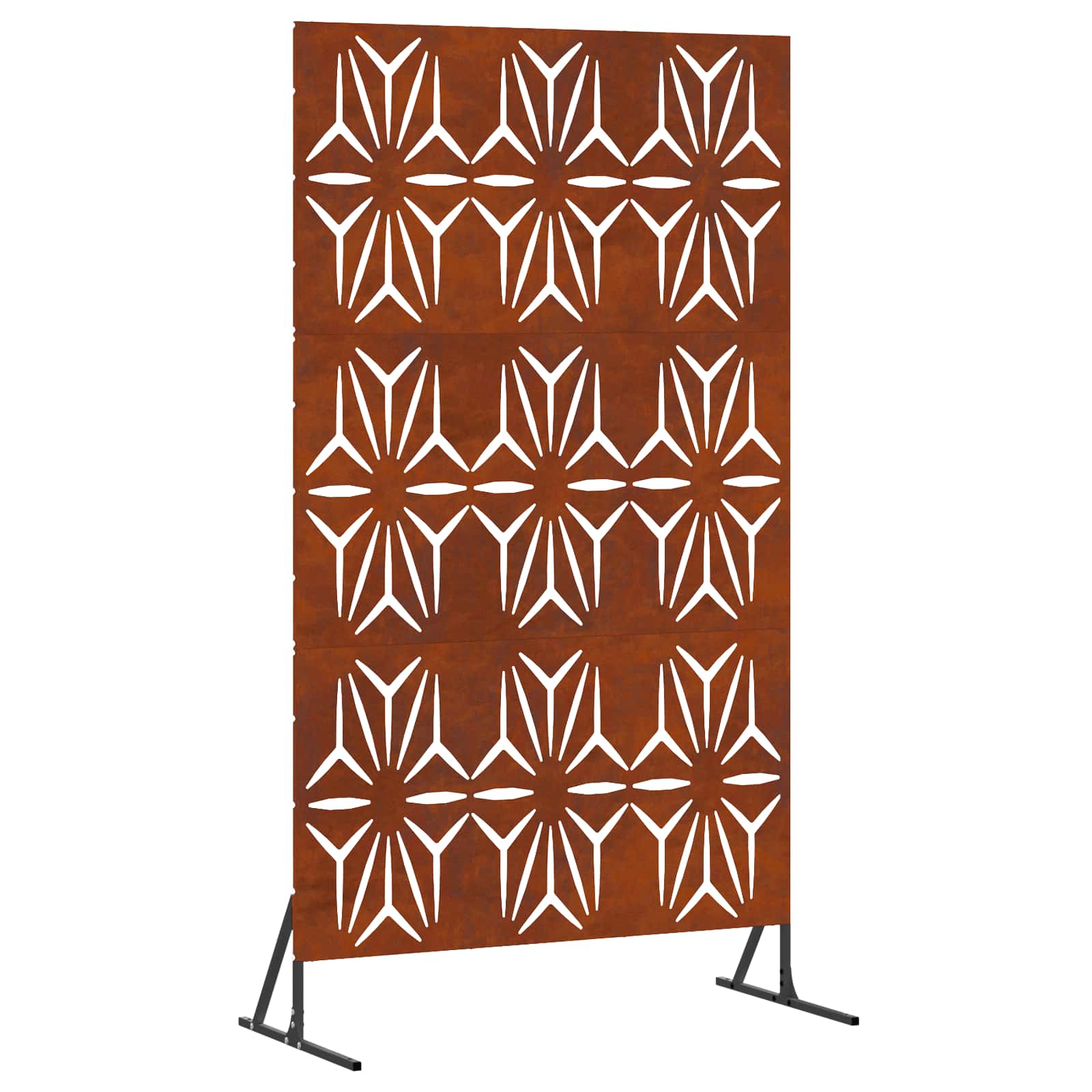 Avskärmningsskärm 100 x 50 x 180 cm Väderbeständig stål Rostig