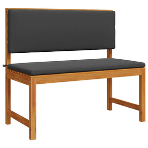 Trädgård Stol med kudde Brun 100 x 50 x 91cm Massivt akaciaträ