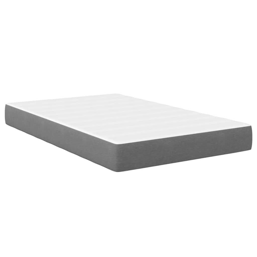 Sängmadrass med madrass Ljusgrå 120 x 200 cm tyg