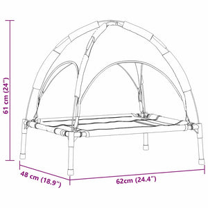 Hundsäng Silvergrå s Stål