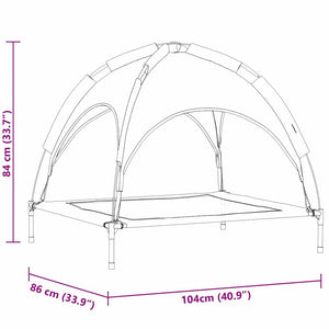 Hundsäng Svart xl Stål