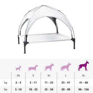 Hundsäng Silvergrå xl Stål