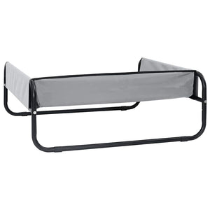 Hundsäng Ljusgrå s Oxford Tyg och Stål