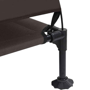 Höjd hundsäng Brun 127 x 81 x 108 cm Tyger och Stål