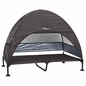 Höjd hundsäng Brun 127 x 81 x 108 cm Tyger och Stål