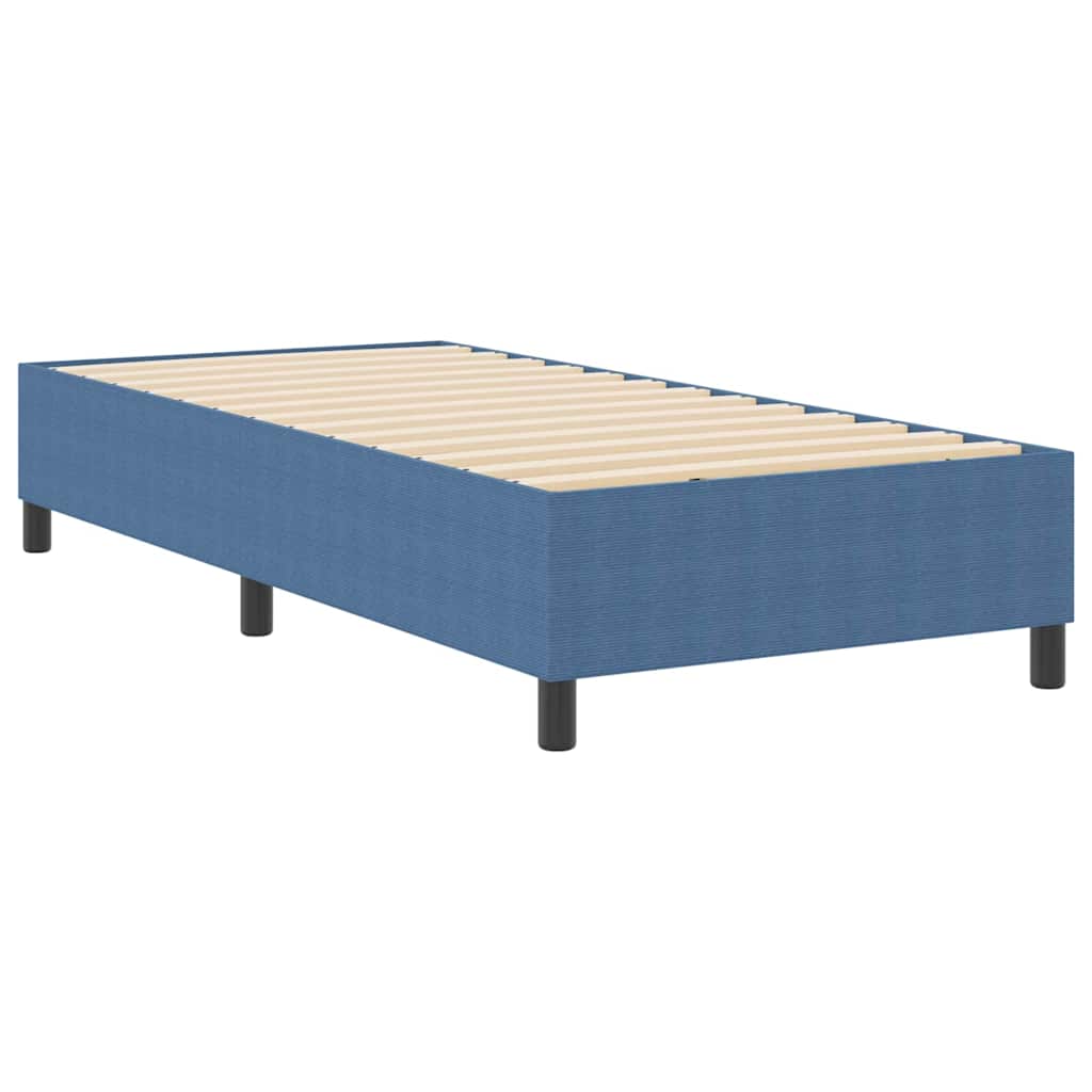 Plattform sängram Blå 90 x 190 cm Kordread tyg