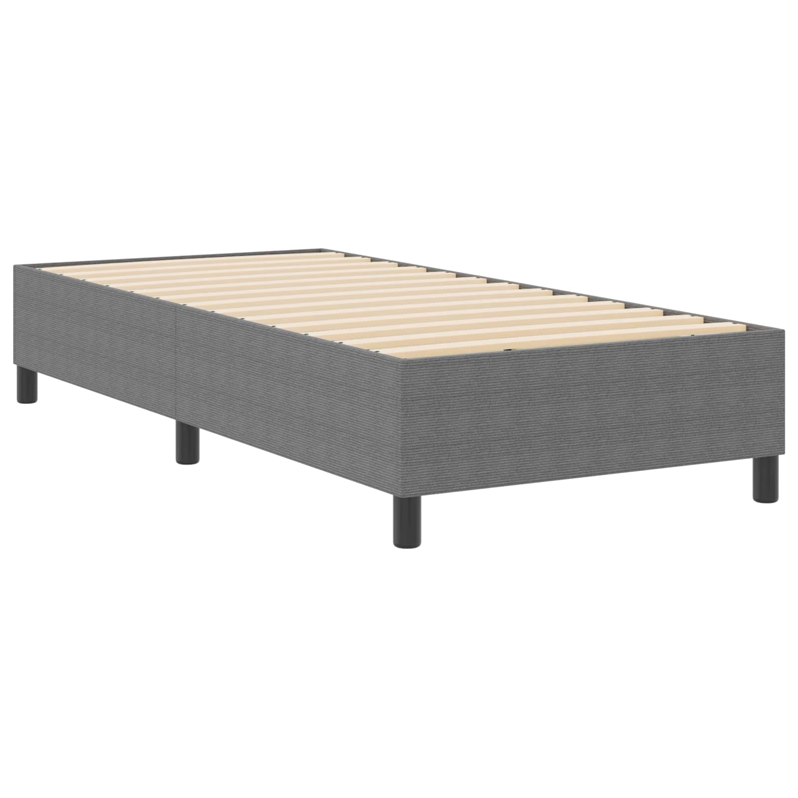 Plattform sängram Ljusgrå 90 x 200 cm Kordread tyg
