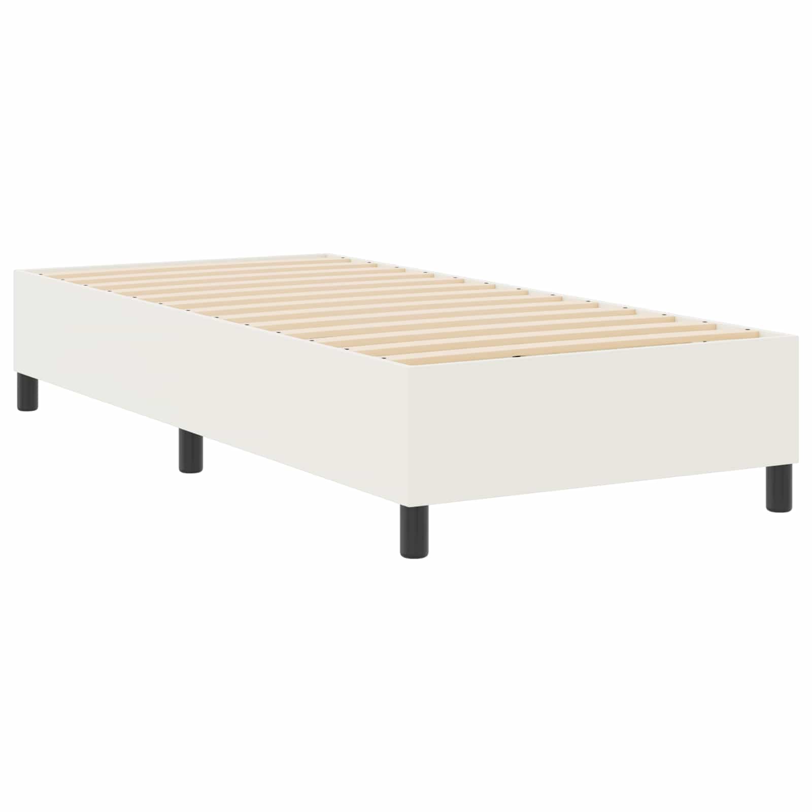 Plattform sängram Kräm 100 x 200 cm Kordread tyg