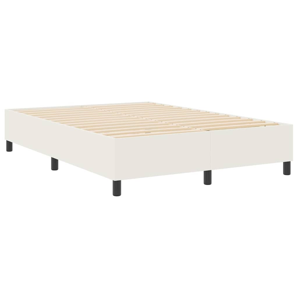 Plattform sängram Kräm 140 x 190 cm Kordread tyg