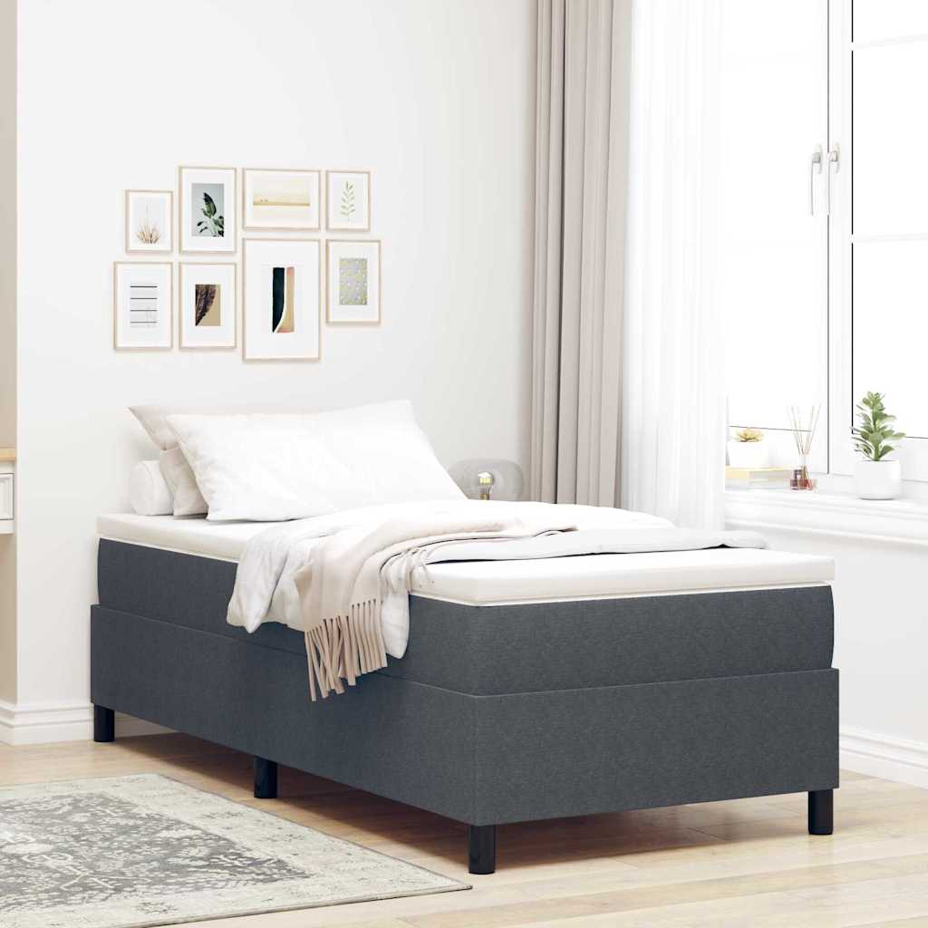 Bäddfjäder Mörkgrå och vit 90 x 200 cm Kordread tyg