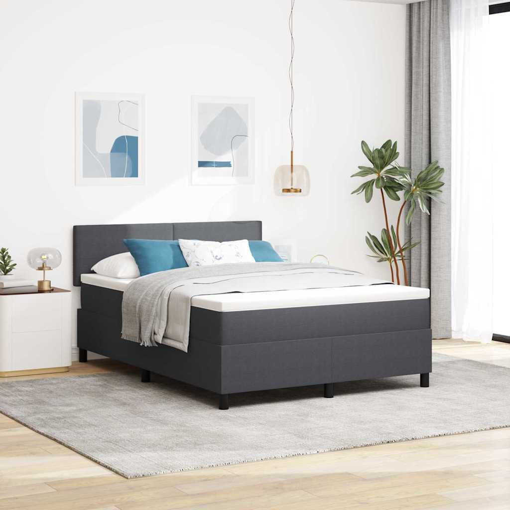 Bäddfjäder Mörkgrå och vit 160 x 200 cm Kordread tyg