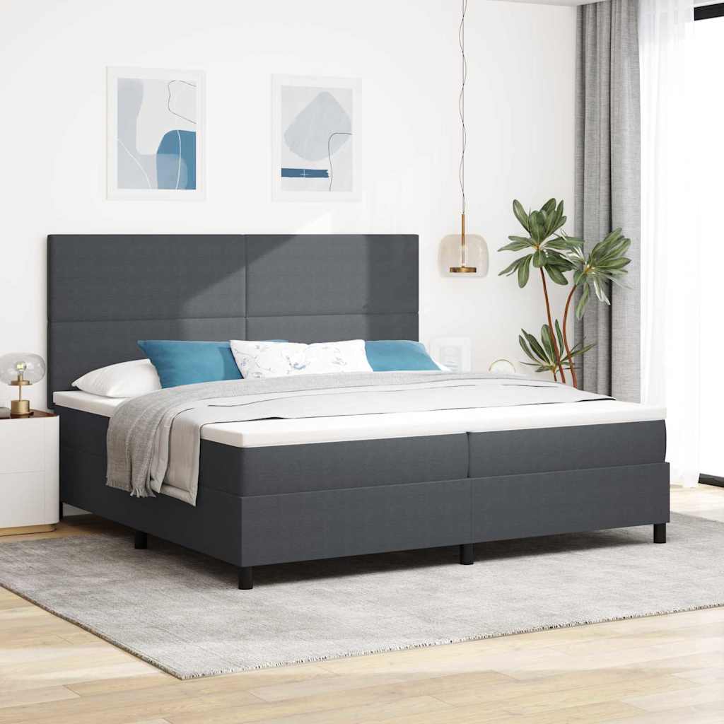 Bäddfjäder Mörkgrå och vit 200 x 200 cm Kordread tyg