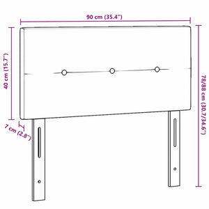 LED huvuddyna med LED -remsljus Svart 90 cm Polyester