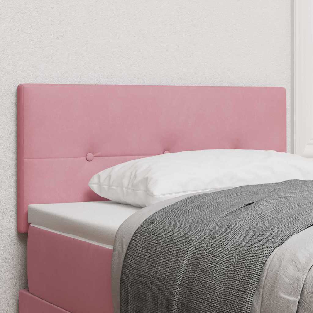 LED huvuddyna med LED-ljusslingor Rosa 90 cm Sammet