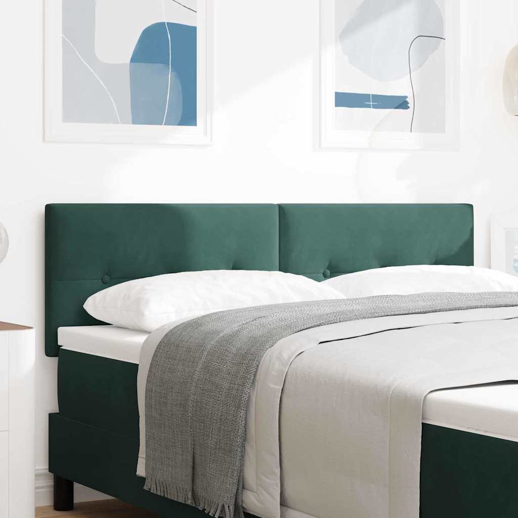LED huvuddyna med LED-ljusslingor Grön 160 cm Sammet