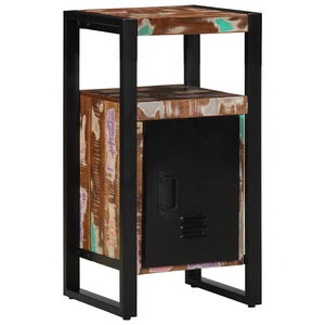 Badrumsmöbelset 2 pcs Flerfärgad och Svart Solid återvunnen trä