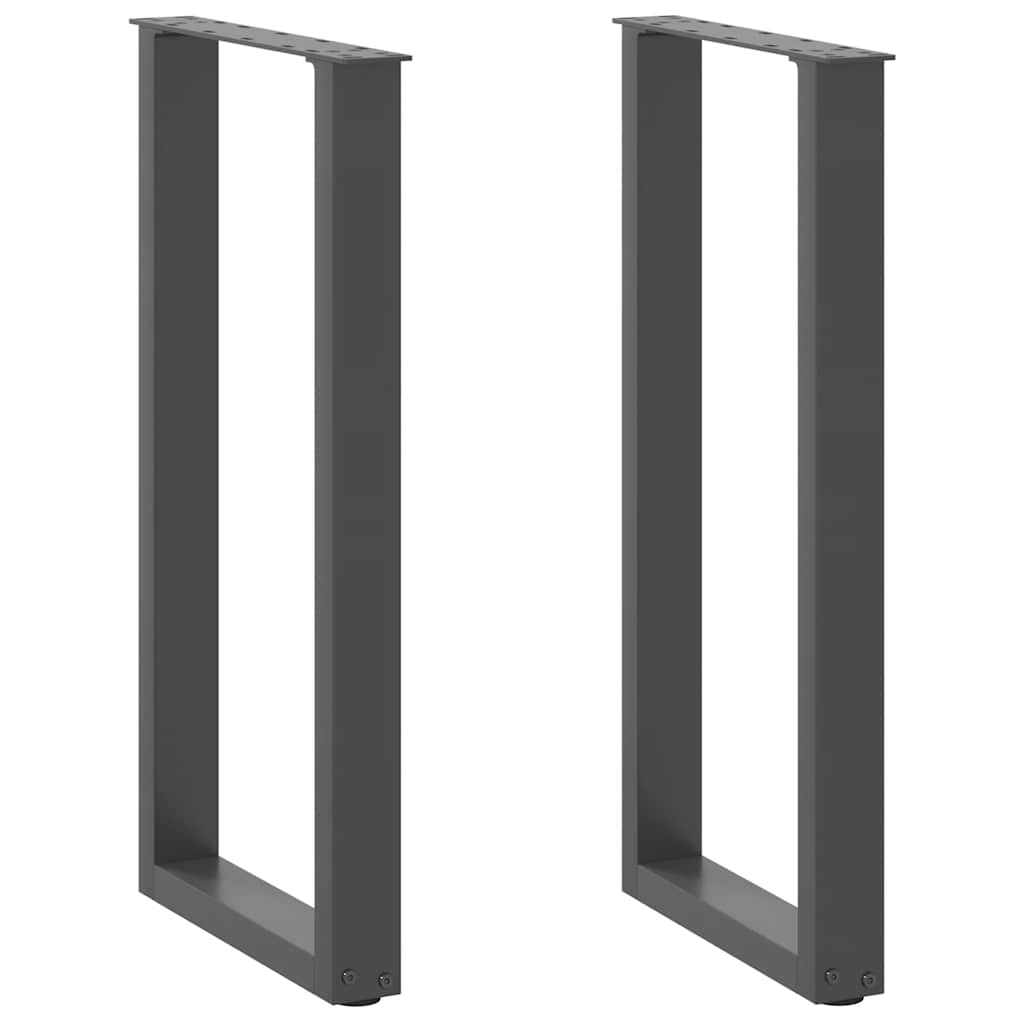 Konsolbordsben U-formade 2 st antracit 28x(72-73) cm stål