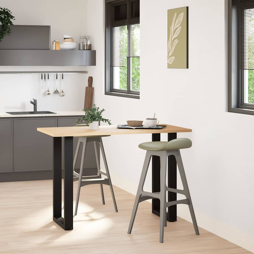 Barbordsben U-formade 2 st svarta 40x(90-91) cm stål