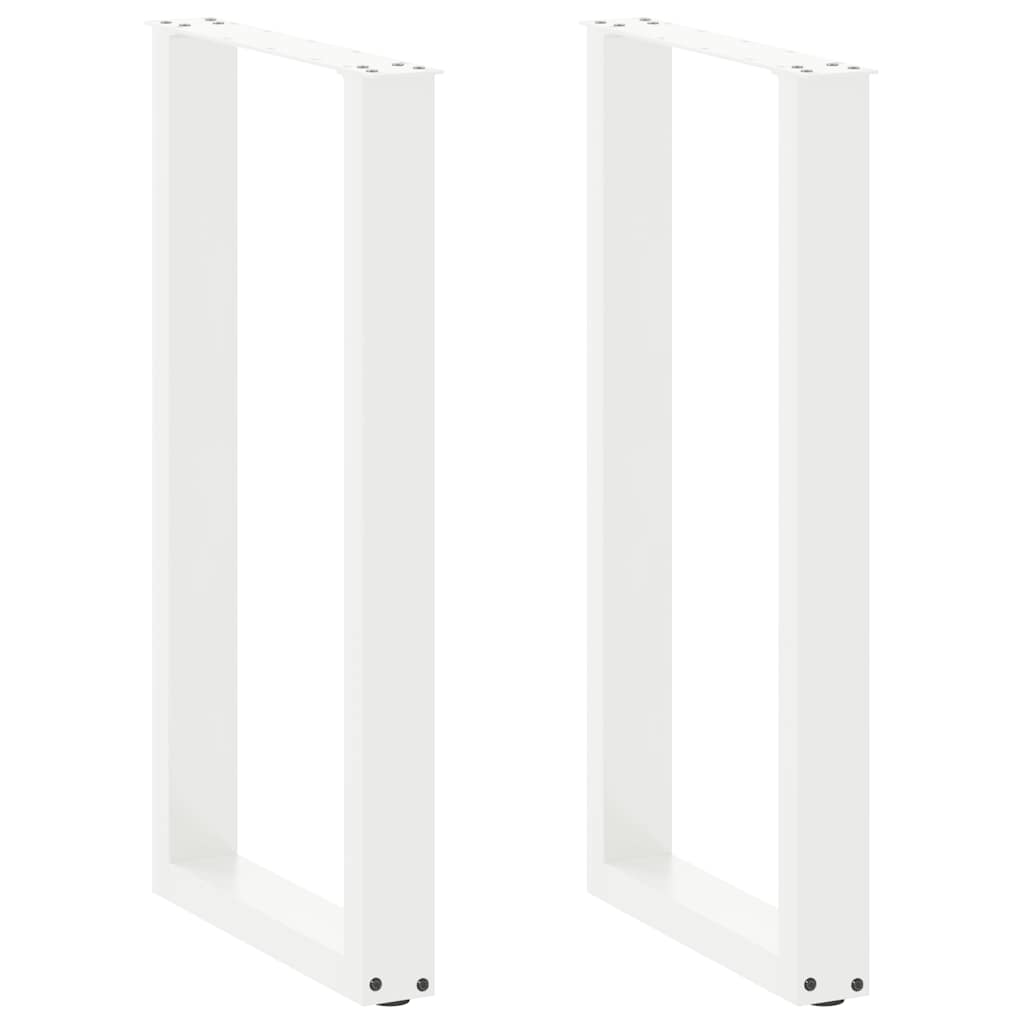 Barbordsben U-formade 2 st vita 40x(90-91) cm stål