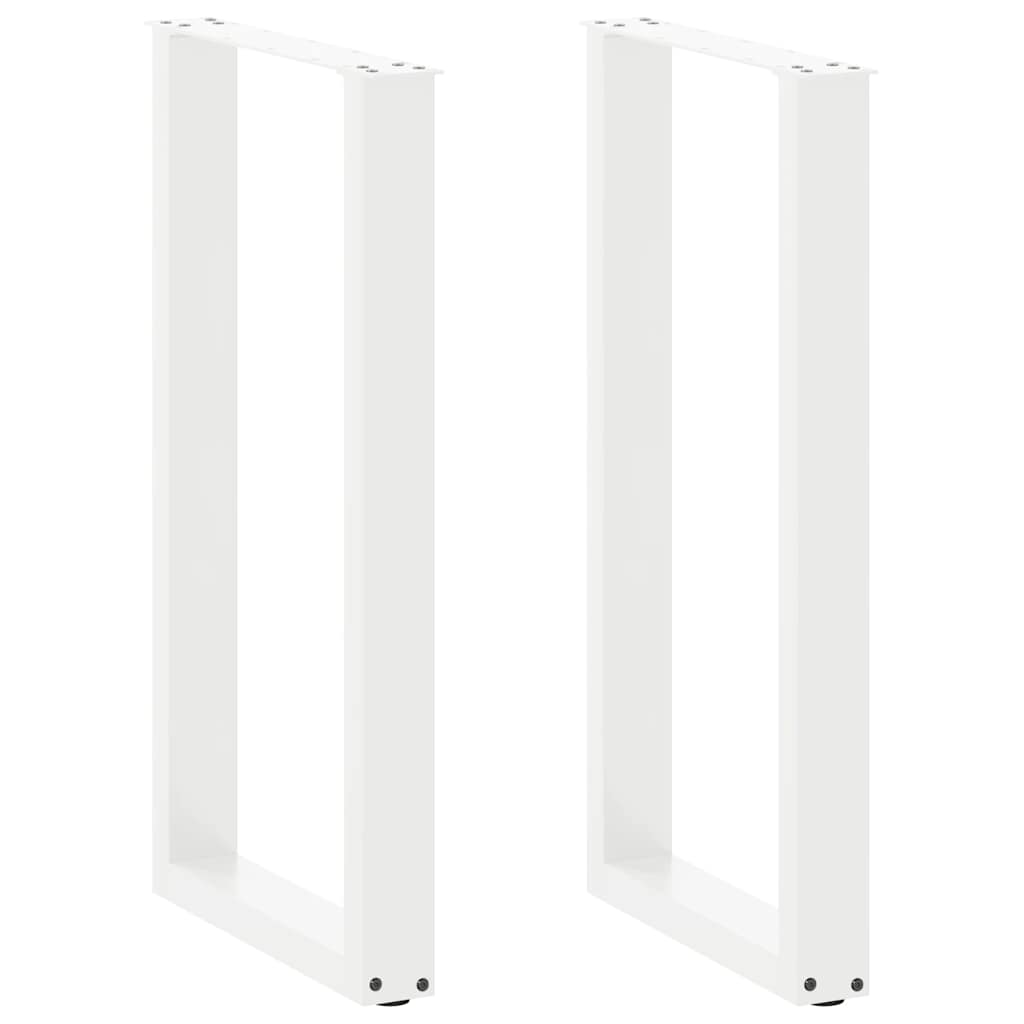 Barbordsben U-formade 2 st vita 50x(90-91) cm stål
