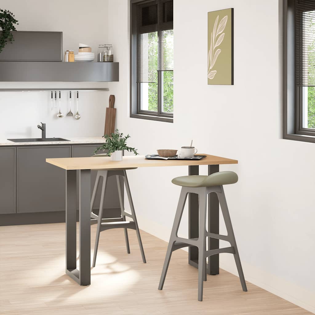 Barbordsben U-formade 2 st antracit 50x(90-91) cm stål