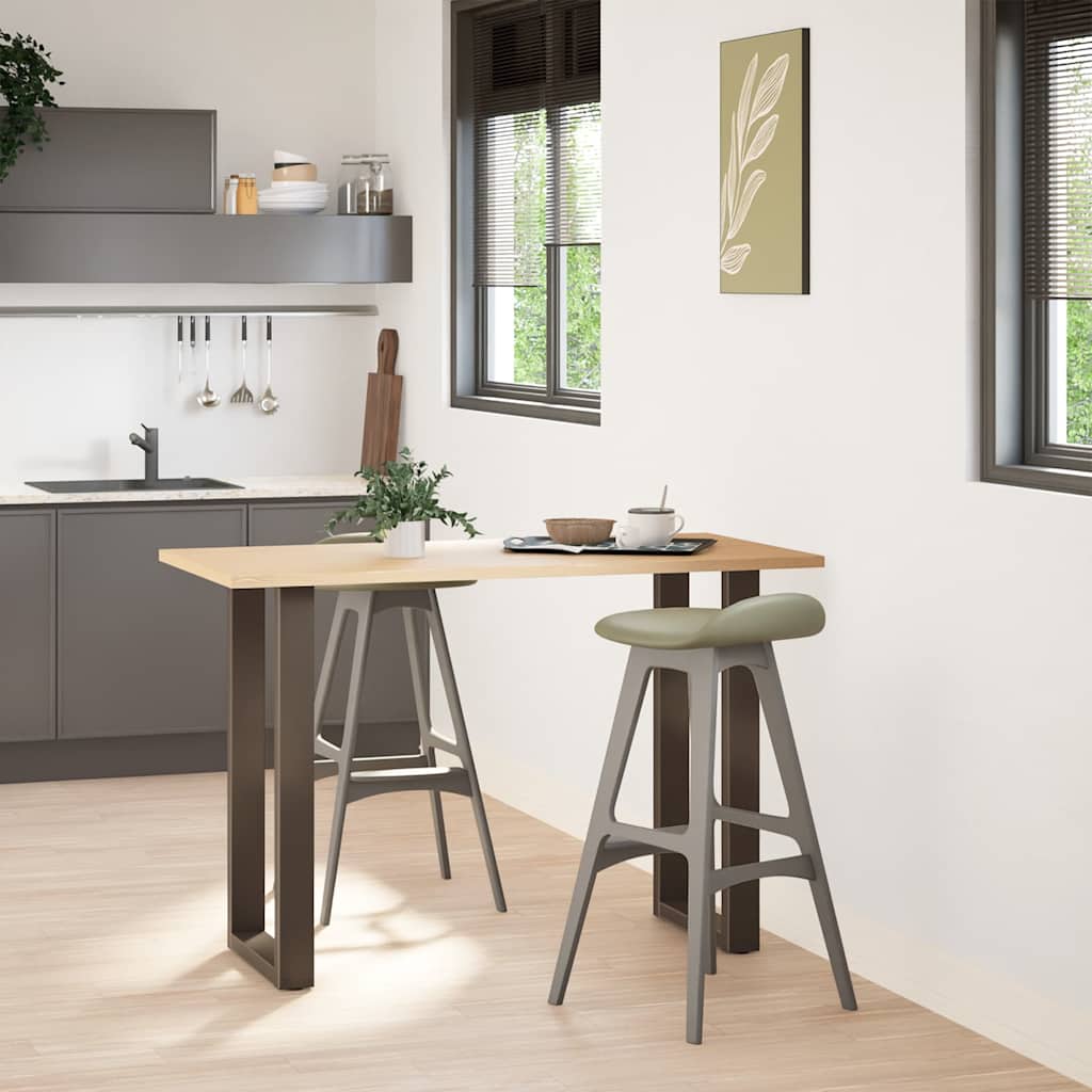 Barbordsben U-formade 2 st naturstål 50x(90-91) cm stål