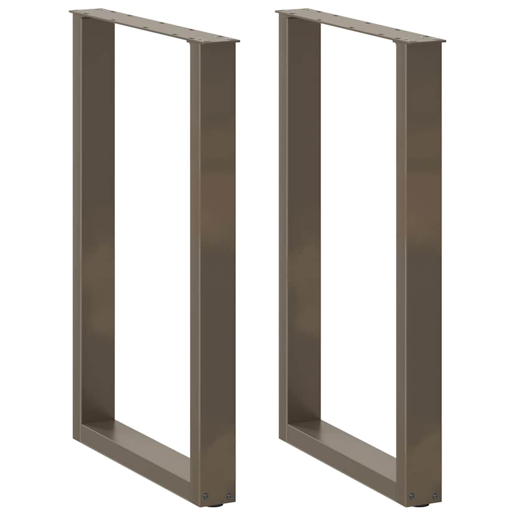 Barbordsben U-formade 2 st naturstål 60x(90-91) cm stål