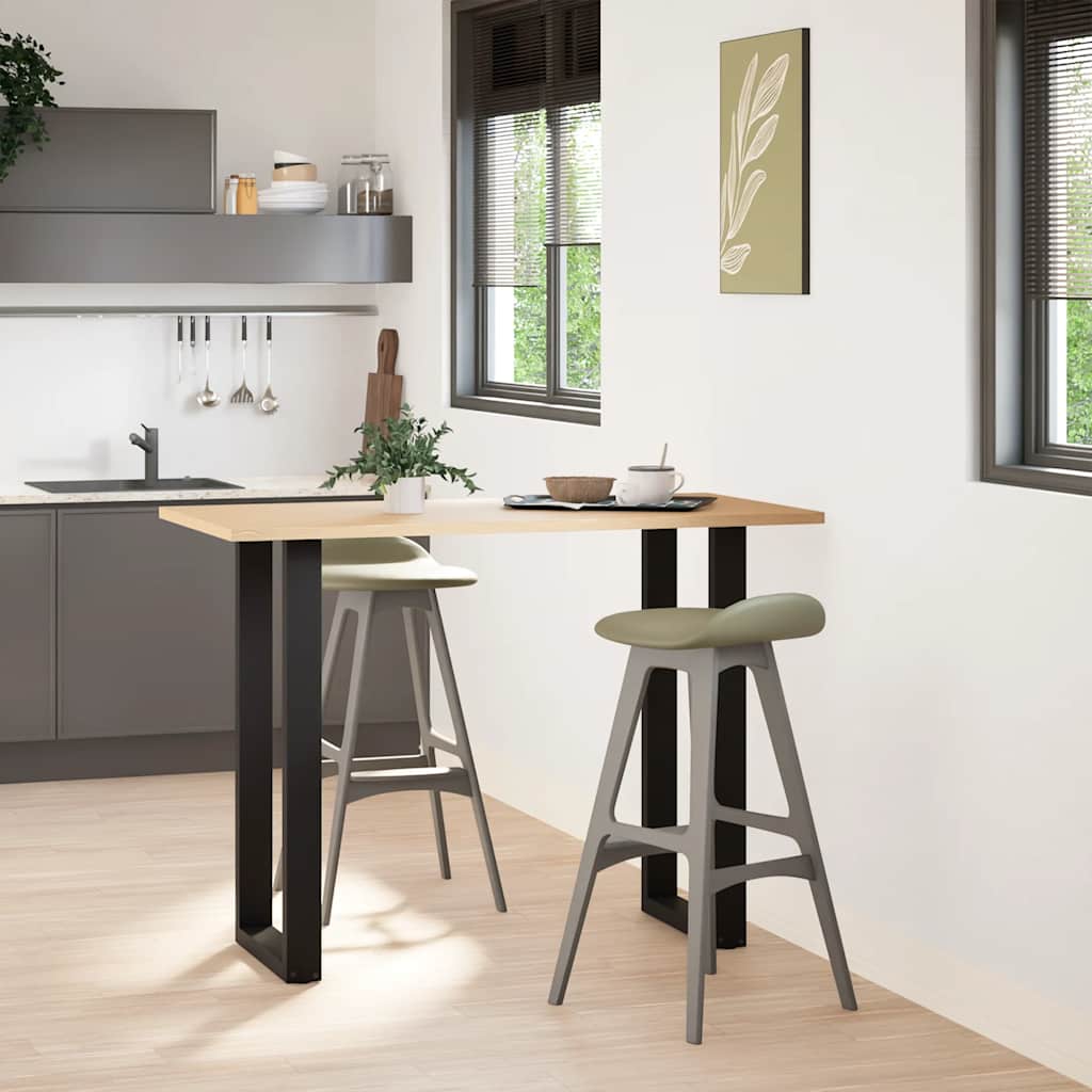 Barbordsben U-formade 2 st svarta 40x(100-101) cm stål