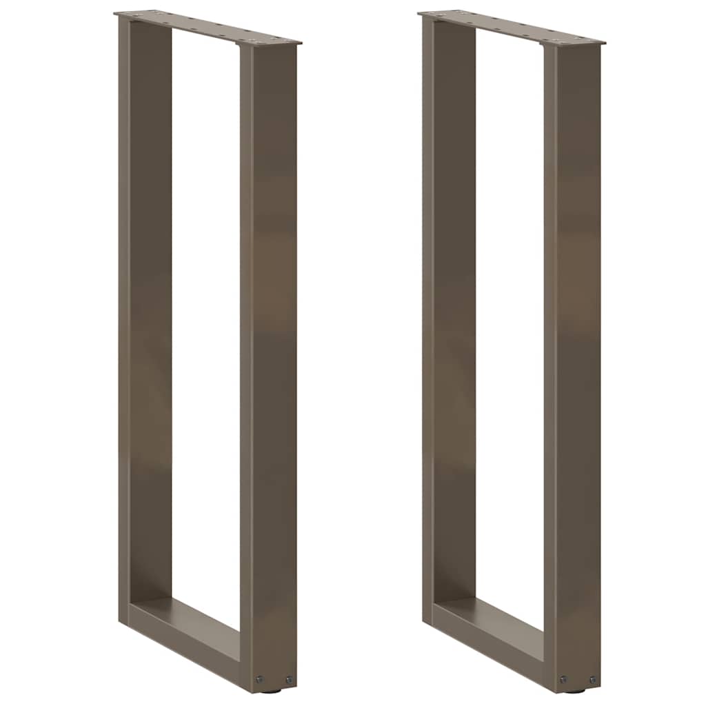 Barbordsben U-formade 2 st naturstål 40x(100-101) cm stål
