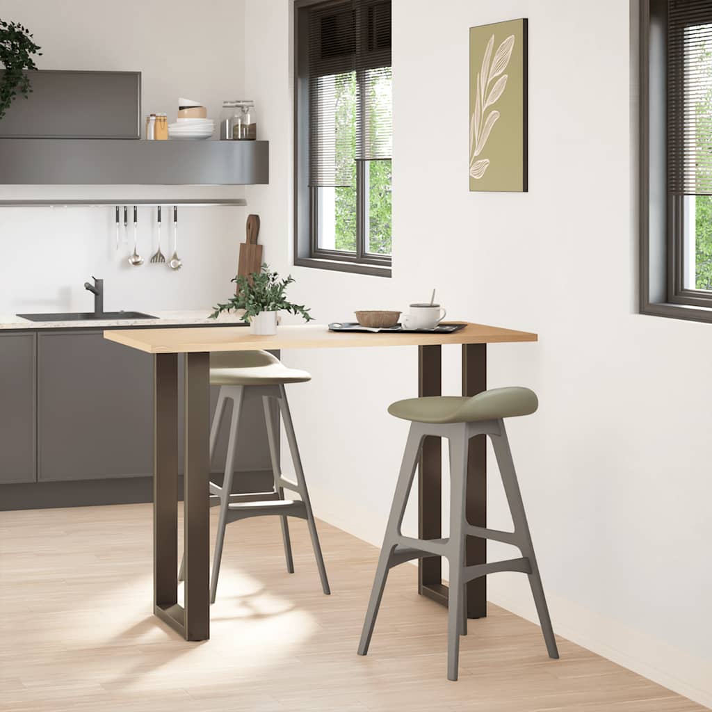 Barbordsben U-formade 2 st naturstål 40x(100-101) cm stål